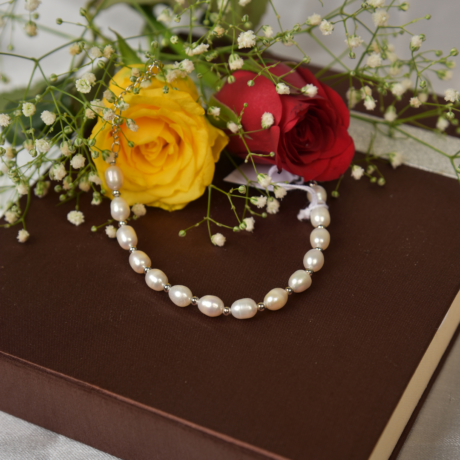 <div style="font-family: 'Georgia', serif; color: #333; line-height: 1;">   <h2 style="color: #b88e56; font-size: 0.8em; letter-spacing: 2px;  margin-bottom: 15px;">The Raine Classic Pearl Bracelet</h2></div>